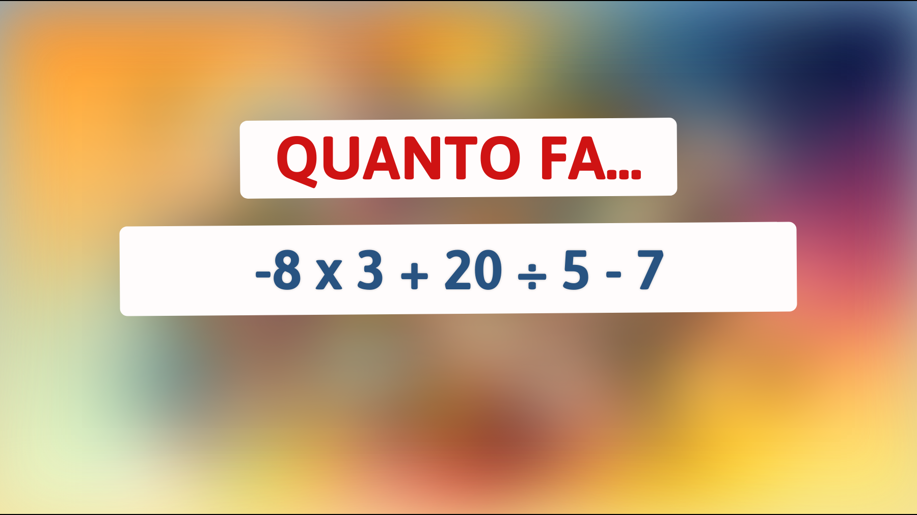 \"Solo i veri geni risolveranno questo calcolo a prima vista: ti consideri all'altezza?\""